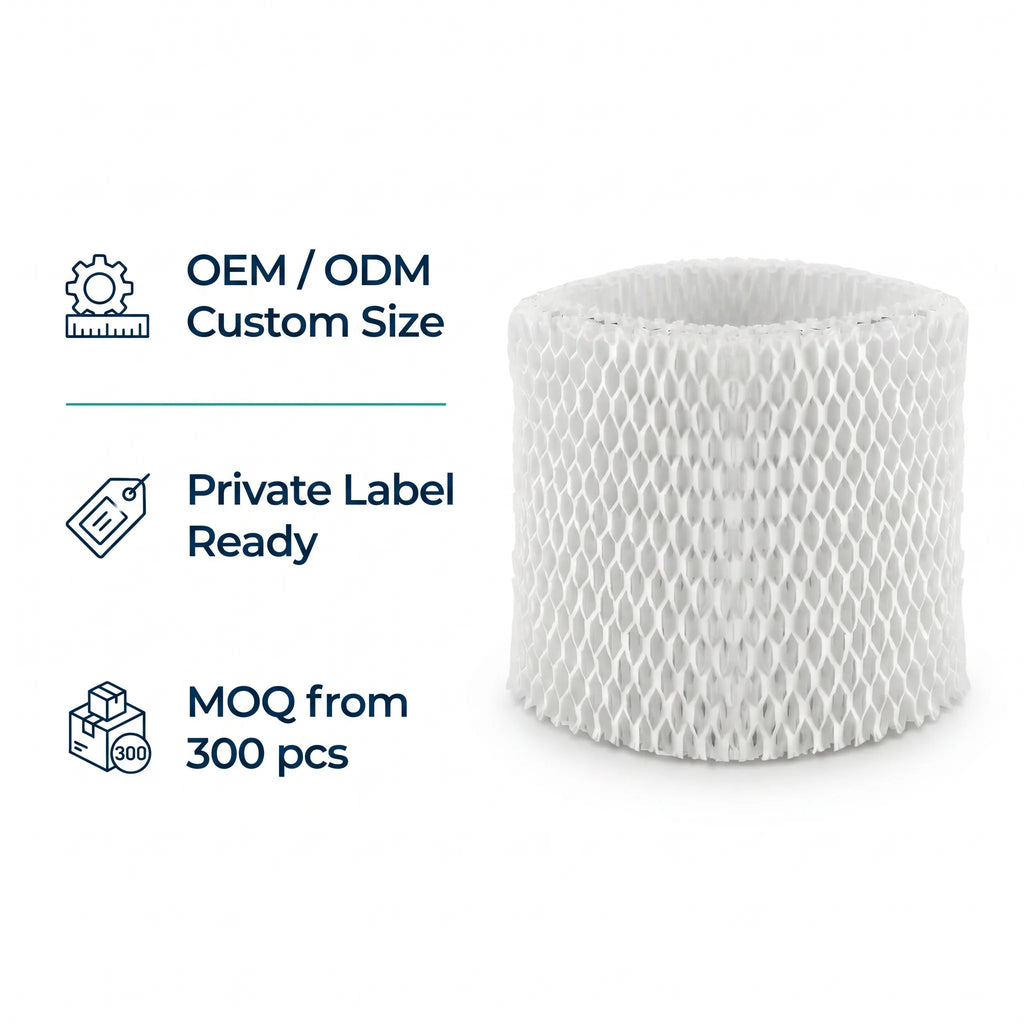 Vicks WF2 humidifier filter OEM custom size private label MOQ 300 pcs
