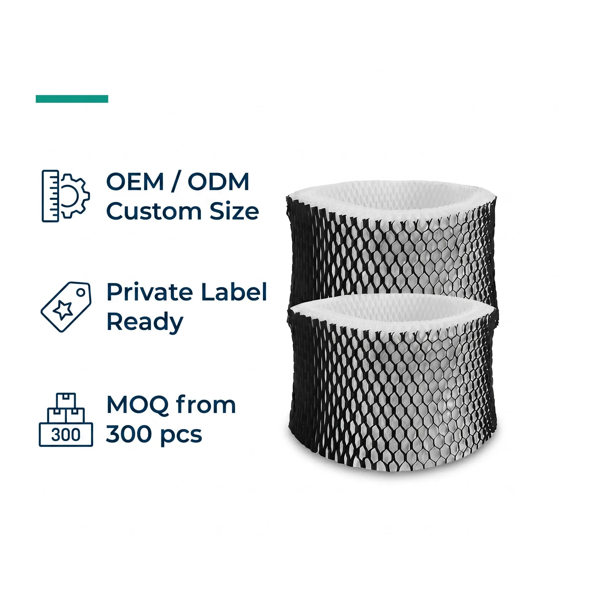 Holmes HWF62 humidifier filter OEM custom size private label MOQ 300 pcs